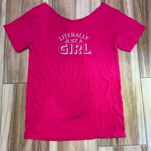 NWT MAP off the shoulders T-Shirt - Literally Just A Girl